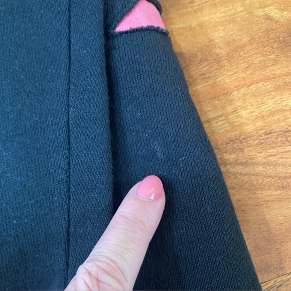 Vintage Women's Jerzees Black Quilted Star Crew Sweatshirt Size XL Cottagecore - Picture 10 of 16